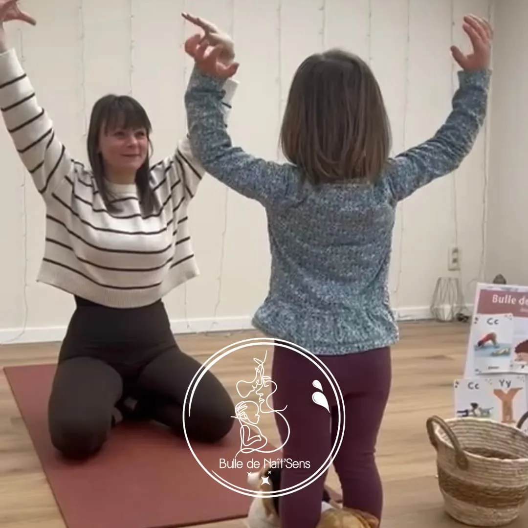 Séance baby yoga parent-bébé à Ath, Bulle de Naît'Sens Hainaut